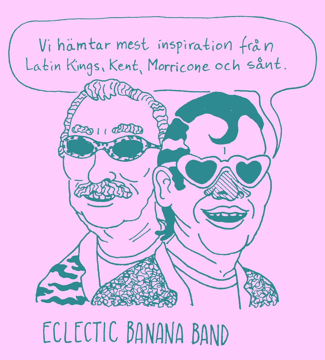Aiklund's tweet photo. December 16:
Eclectic Banana Band 🍌 🎸
#enbildomdagen #julkalender #adventskalender #lucka7 #dec7 #illustrations #illustration #electricbananaband #klassemöllberg #lasseåberg https://t.co/rbo7bwEJOp