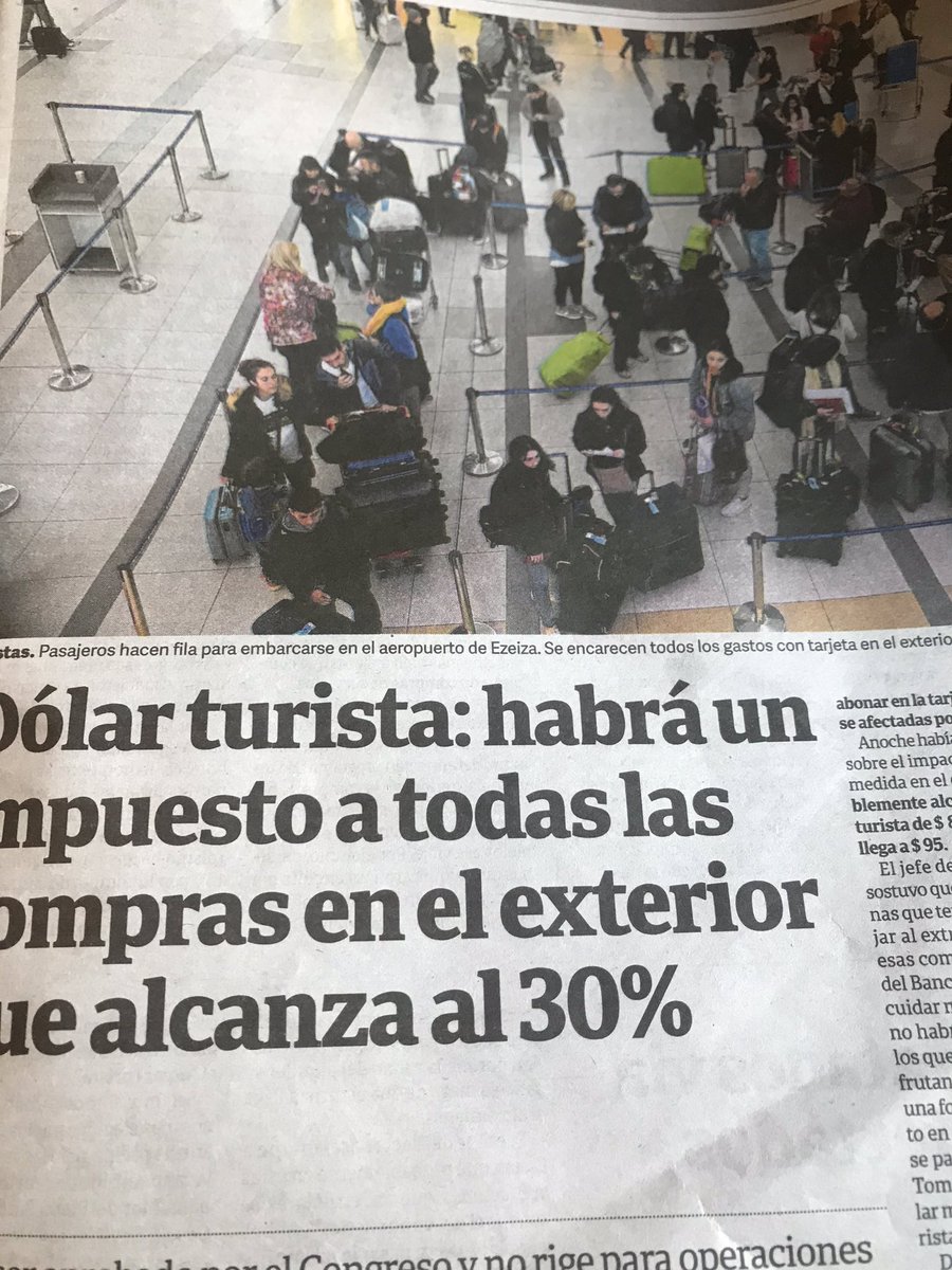 gus_bs's tweet photo. Abrochan a todos, todas y TODES!! 30 % recargo en las compras al exterior.  VAMOS A UNA VENEZUELA !!!!  Se sabía desde agosto en las PASO cuando el dólar se fue de 46 a 66 Ya está en 80.  Y los VOTARON IGUAL!!! A joderse!! https://t.co/r75yxVnI9T