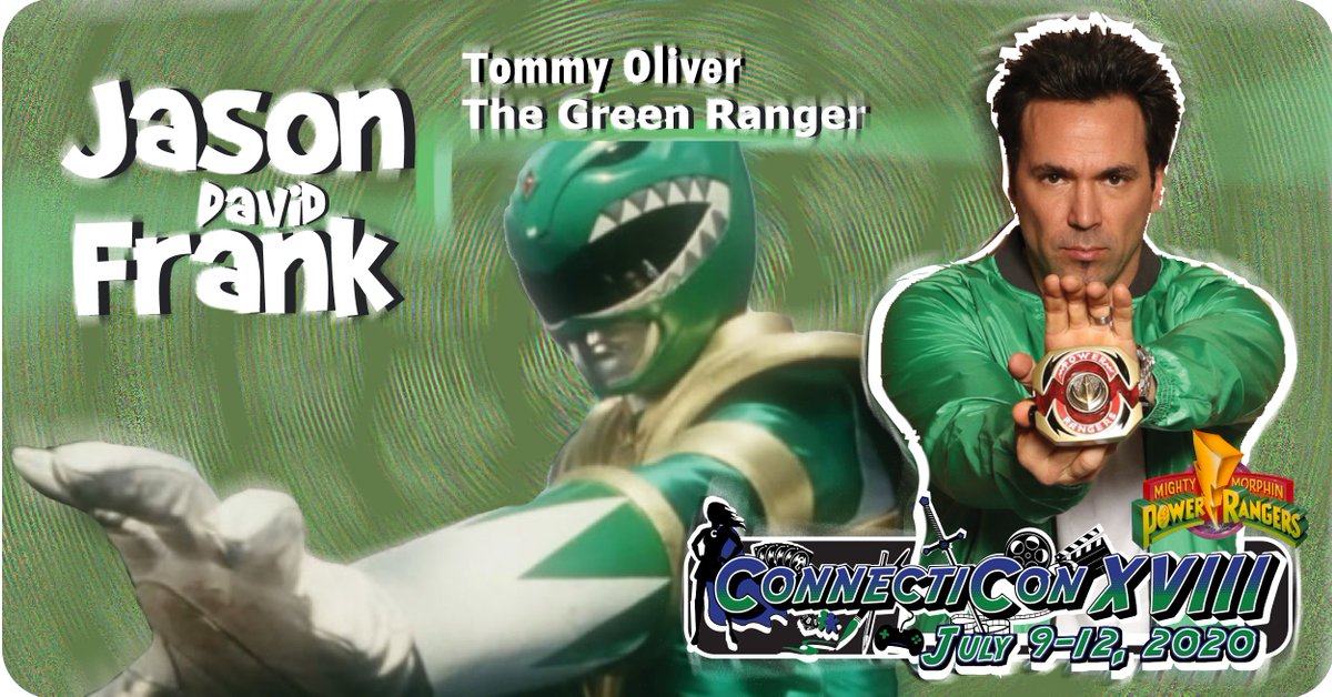 ConnectiCon's tweet photo. GUEST ANOUNCEMENT: The green ranger is coming to #CTConXVIII! @jdfffn is well-known for his role of Tommy Oliver in Power Rangers.
Use promo code JASON or click the link for $25 off an AW badge!
https://t.co/zY3GBEgjra
#GreenRanger #CTCon2020 #PowerRangers https://t.co/rZuA9oA6FX