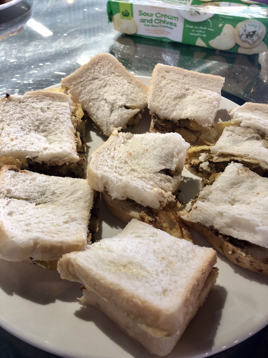sillymidoff's tweet photo. Et voila! Marmite chip sandwiches at the morning tea for my Jordanian pal. π€π» #choiceas https://t.co/iSbyFHKHqV