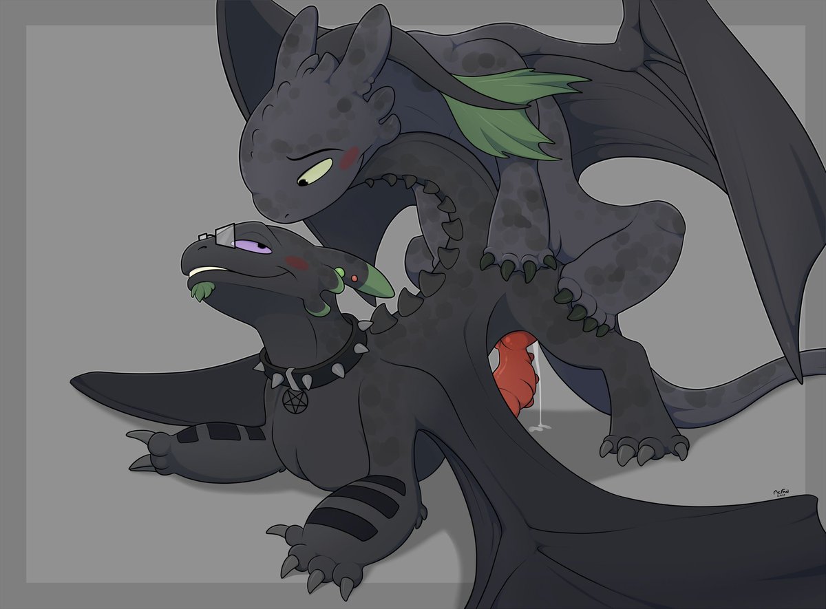 "Toothless loves to dominate other nightfurys." 