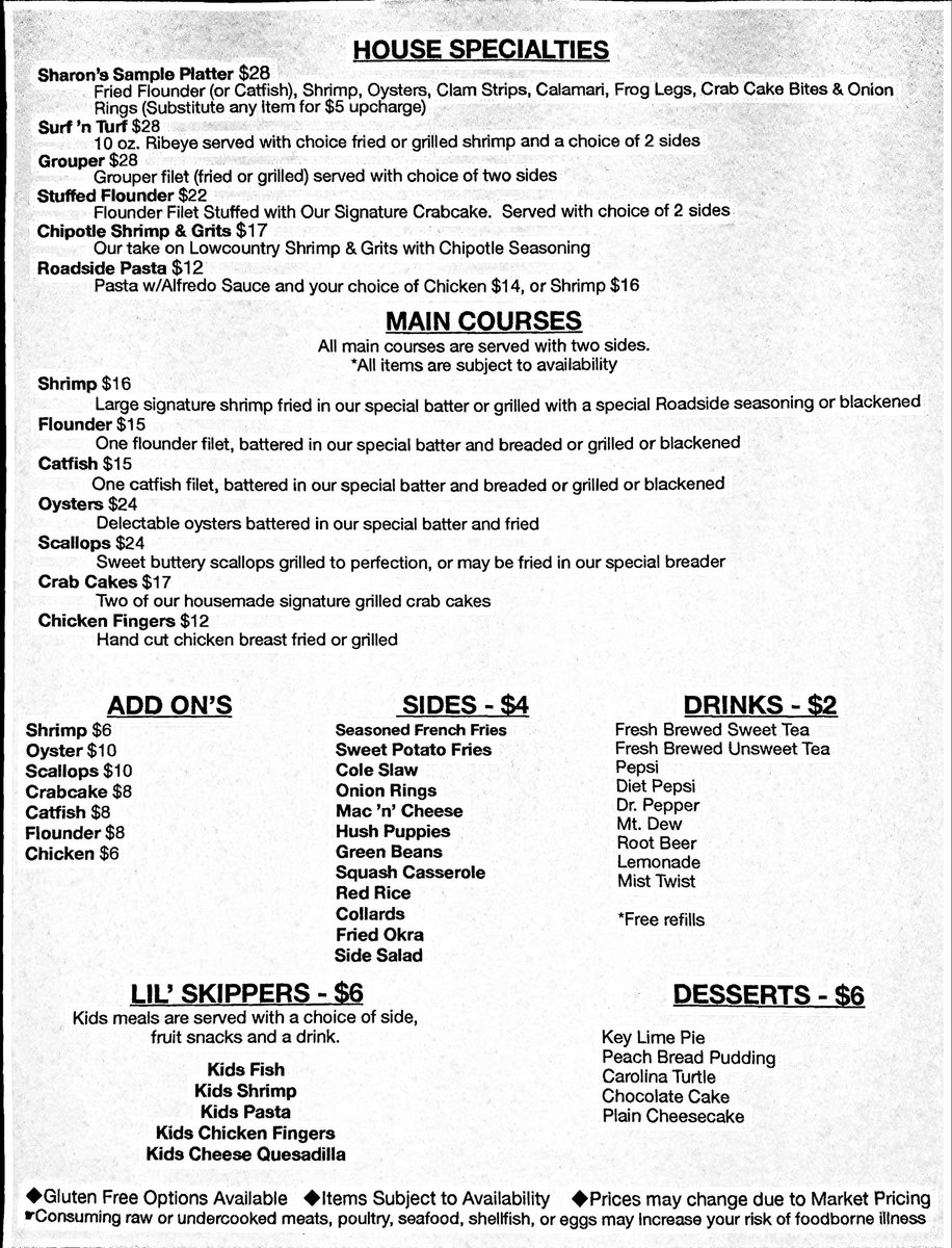 RoadsideSeafood's tweet photo. Come check out our new menu! https://t.co/zRCM4TdNIG