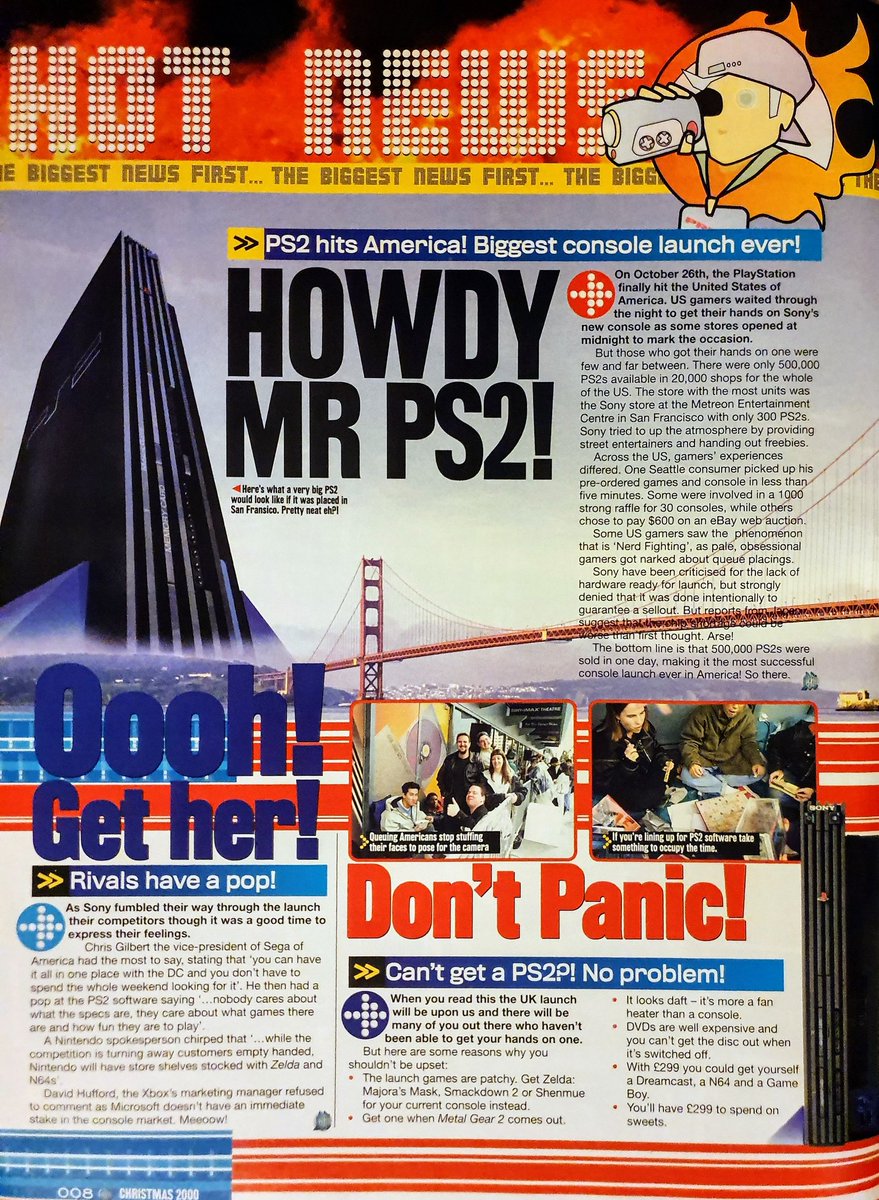 GamesmasterSaid's tweet photo. Issue 102, December 2000

Latest news featuring PS2's US launch, Sega's console-less future, new Gran Turismo 3 pics, and Microsoft teasing potential handheld.

#oddworld #midgeure #residentevil #sinandpunishment #silenthill #ps2 #drramcast #GranTurismo #xbox https://t.co/6pkdiD3W65