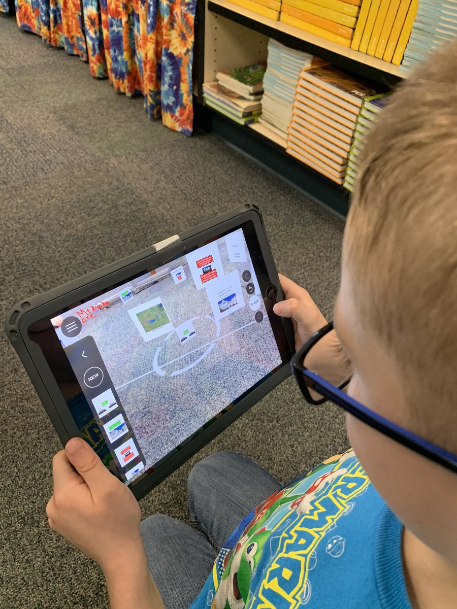 FelecityTreptow's tweet photo. These learners worked hard to present their Famous landmarks using AR MAKR! @AnneSchwan @JennyJreimer #EverestPride #ArMakr https://t.co/cy5R9spziw