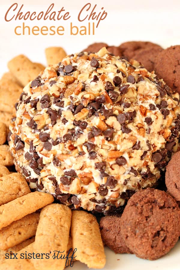 SixSistersStuff's tweet photo. This cheeseball tastes just like eating a delicious slice of chocolate chip cheesecake!! https://t.co/znN6saHZEf #sixsistersstuff #cheeseball #chocolatechip #cheesecake #holidaysnack #christmastreat https://t.co/g53k368MxT