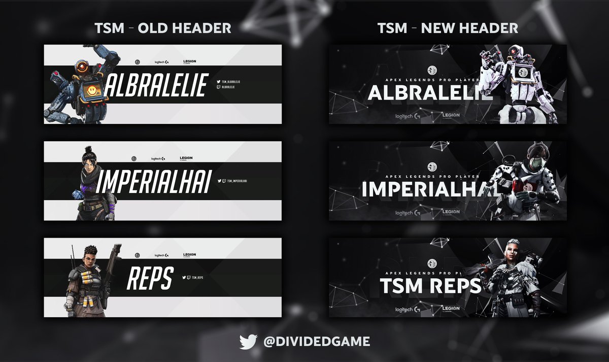 Uchinix Studio Tsm Imperialhal Tsm Albralelie And Tsm Reps Congratulations On Your Gll Apex Legends Series Winners And The Three Time Back3back Champions Made A Fan Art Header Design For You