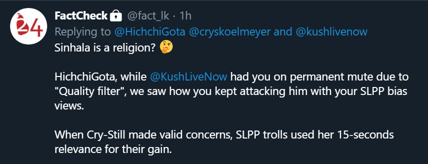 HichchiGota's tweet image. Why muslims deceive people by pretending to be sinhalese on twitter ? Quality Filter !! lol @kushlivenow @fact_lk #fraud #fakeprofessor @lka