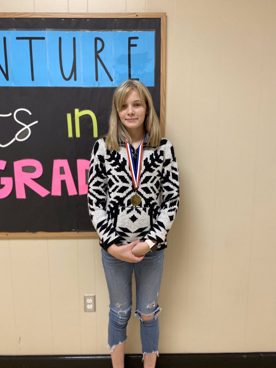 Orangefield_JH's tweet photo. Also, Lela Francis was a medal winner in Oral Reading. https://t.co/5DGLwpumDP