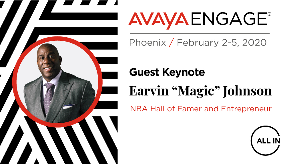 We are beyond excited to have <a href="/MagicJohnson/">Earvin Magic Johnson</a> join us on our #AvayaENGAGE mainstage. Be sure to get a seat for Johnson's keynote speech. expi.co/01nbI4 #ExperiencesThatMatter