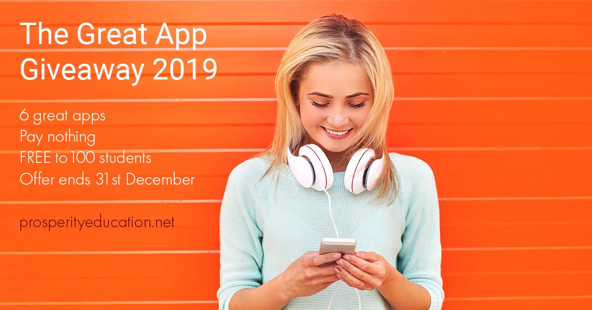 To celebrate 200,000 downloads, we're giving away 100 of each of our apps before the end of the year - just tell us which one you'd like!

prosperityeducation.net/the-great-app-…