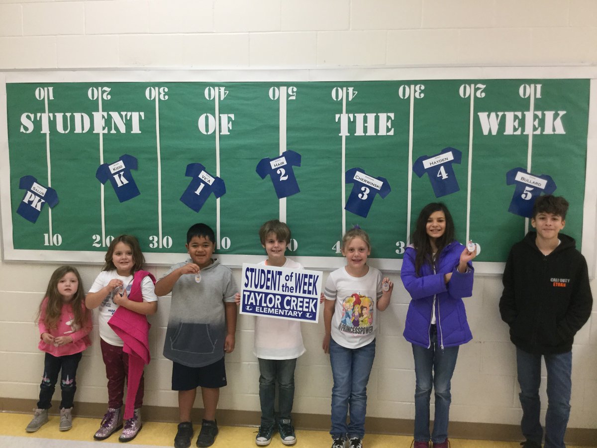 These Taylor Creek kids didn't let up.  The Students of the Week for the last week of 2019 are:  Evelyn Salus, Jillien Kidd, Eddie Ve'A, Gavyn Hair, Stephanie Cherwinski, Nadia Hayden, &amp; Ethan Bullard.  Great job and Merry Christmas!
<a href="/LampasasTCE/">Taylor Creek Elementary</a>  #thinkbiglisd   #thinkbigtce