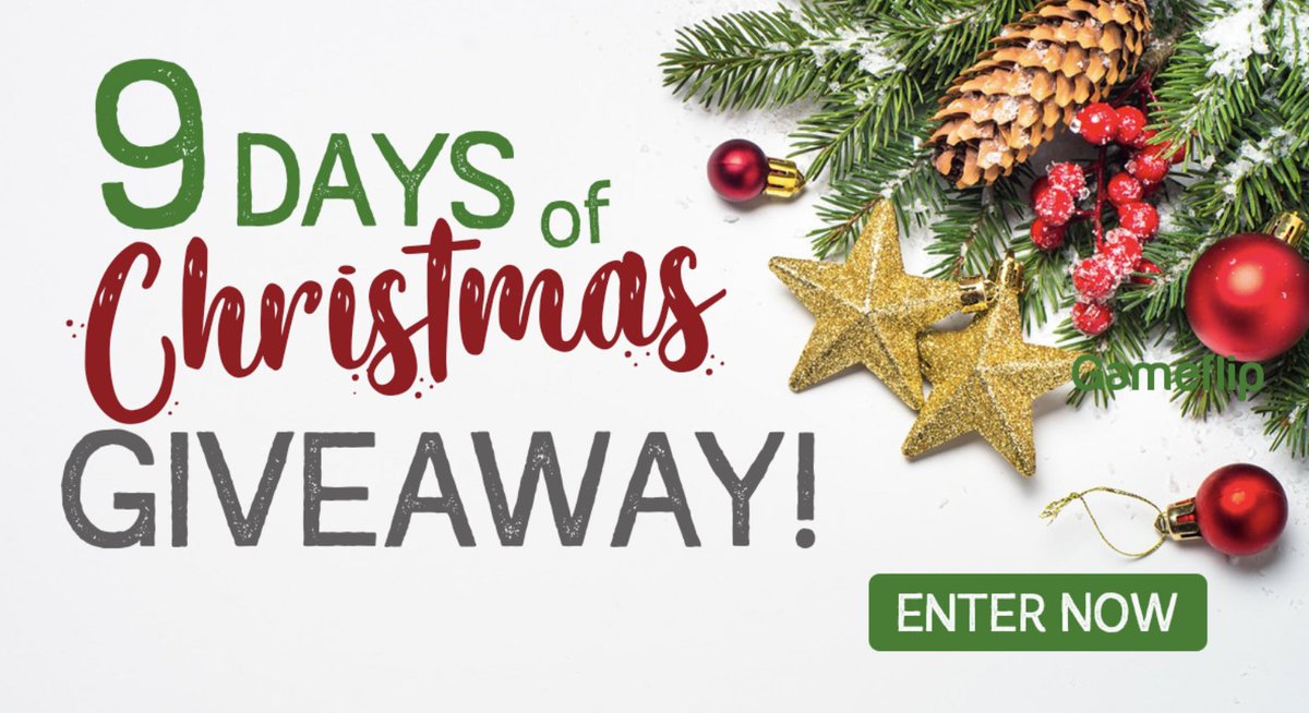 Gameflip's tweet image. -9 DAYS! UNWRAP a Daily Gifts from @Gameflip!

 ENTER for the chance to WIN $20 credit. 🎁 

✅ Follow
♻️ Like &amp;amp; Retweet
🔗 your @Gameflip account.

BONUS: What Do You Love about Xmas?

We’ll draw 20 winners this week! 5 every weekday starting tomorrow.