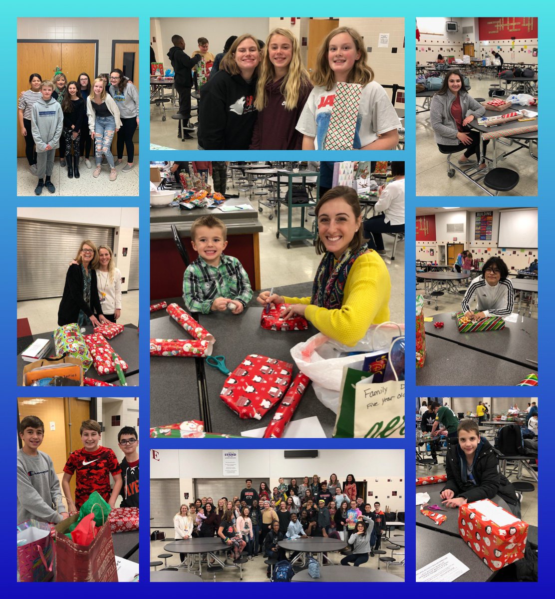 Another “wrapping” party in the books!   SMS Cares, Future K Club, and Student Council all work together to adopt children in our community and share the magic of 🎄 Christmas🎄
