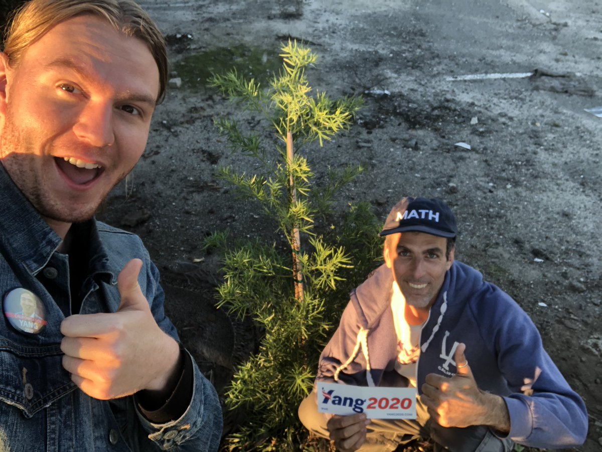 adamrayburton's tweet image. Planted a tree yesterday in Orange County #PledgeForHumanity 
#YangGang