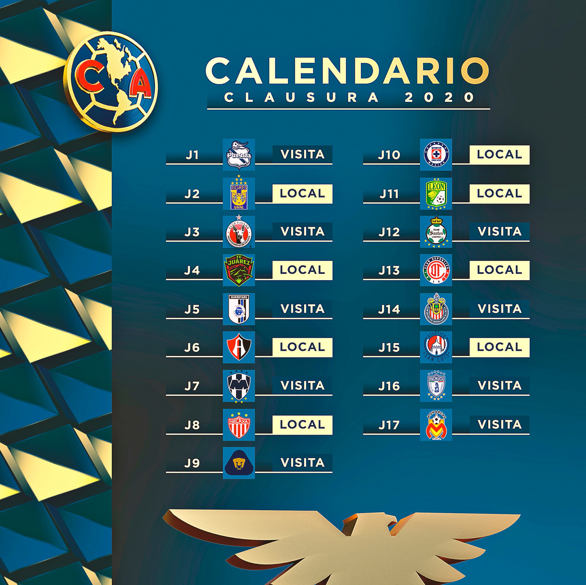 Listo el nuevo Calendario de la Liga MX... ¡sin el 'Tibu'! Pásala