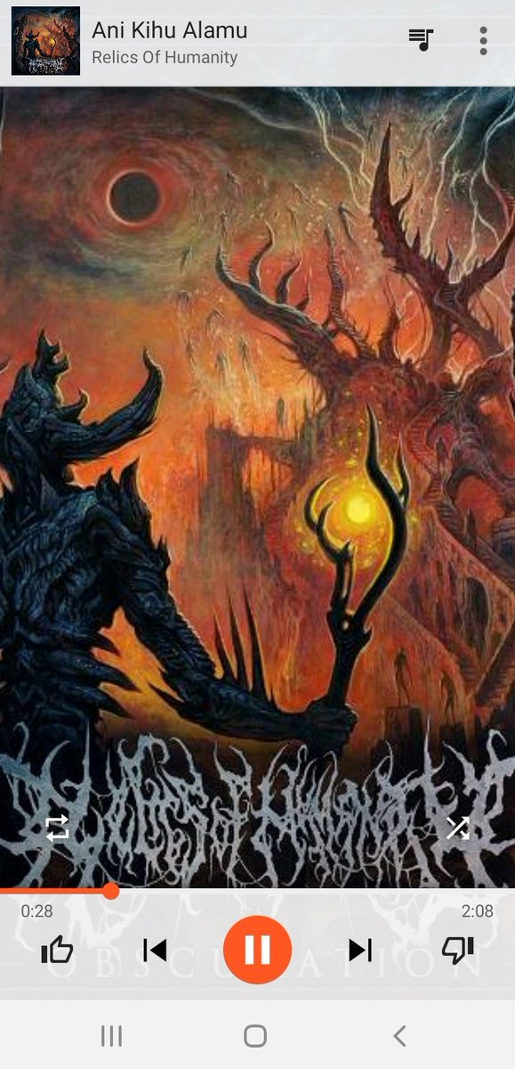rickdude411s's tweet image. #jammin&apos; to RELICS OF HUMANITY - Ani Kihu Alamu 🎶 #Obscuration EP #RelicsOfHumanity #NowPlaying #DeathMetal