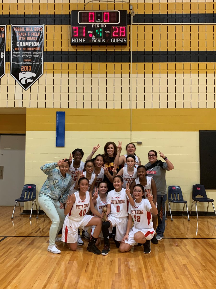 VistaRidgeMS's tweet photo. Congrats to the 7th Grade A Team Girls for bringing home the 2nd place trophy in this weekend’s Lady Panther Winter Hoops Tournament!
#vrmsintentional #strongerinthepride #celebratekisd https://t.co/V6D26aI74N