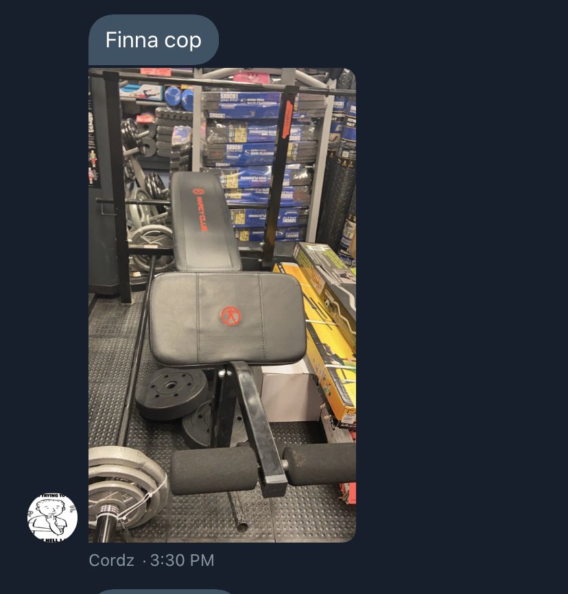 ConnrFN's tweet image. No way this kid bought a bench so he can kovaaks longer LMAOO
