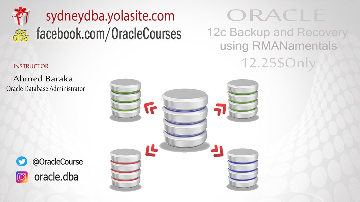 OracleCourse's tweet image. 93%OFF for Oracle DBA Professioanl Courses
Oracle Database 12c Backup and Recovery using RMAN 13.30$ Coupon link: 
udemy.com/course/oracle-…

Oracle Database 12c RAC Administration (13.30$) 
coupon link:
udemy.com/course/oracle-…

#12c #OracleASM #ACED #ASMFD #ThinProvisioned #All