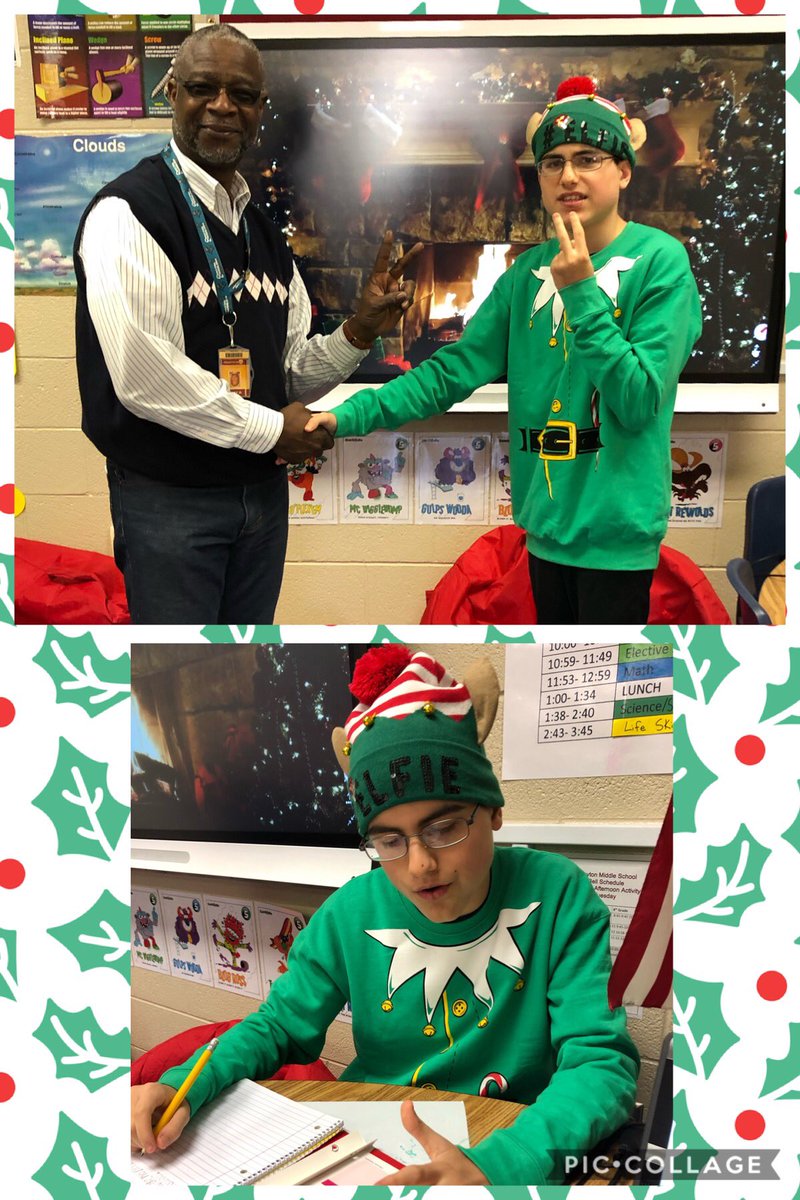 SeeTheAble1's tweet image. We had a few elves come to @CraytonMiddle today to do a little work!😊🧝🏻‍♂️❤️⚔️💚🎅🏼🎄