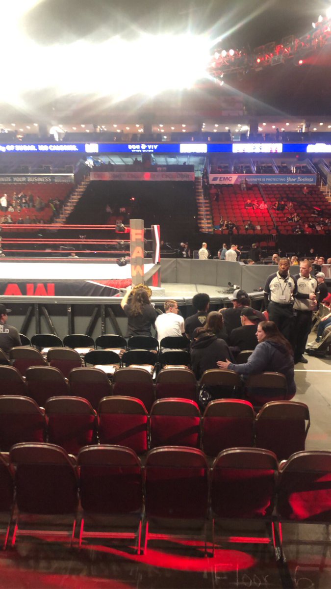 Brettward95's tweet photo. @JDfromNY206 attending the double Raw show in des moines. Hope Iowa can be a hot crowd for two shows. https://t.co/qhh3F3SLtW