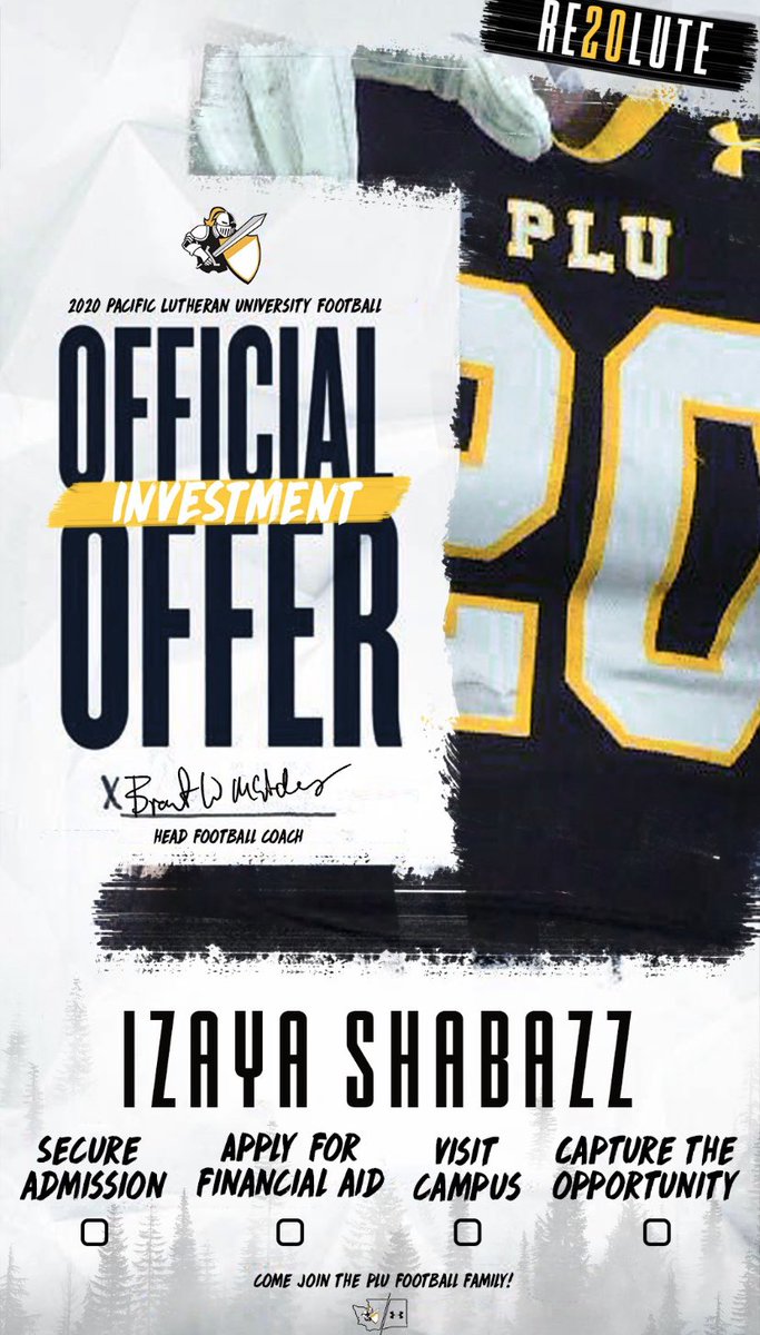 Izayaoshabazz's tweet photo. Very thankful to receive my first offer to play football at the collegiate level from @PLUFootball! Go Lutes! https://t.co/iWSsvCKgRZ