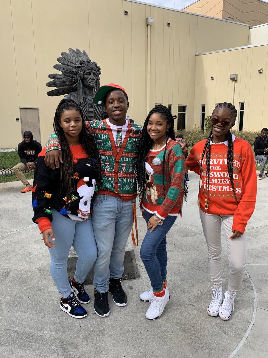 CarolCitySr1's tweet image. Today was ugly Christmas sweater day in Chief Nation and the students showed out🤩 #studentactivities #studentdriven #wearerising