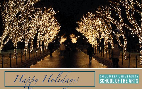 ColumbiaSOA's tweet photo. Fall semester of year '19/'20, complete! Happy Holidays, Columbia. Enjoy a restful winter break. See you in 2020!
.
.
.
#columbiauniversity #winterbreak #newyorkcity #ivyleague #finals #semestercomplete #columbiaartists https://t.co/B3BFEg4ENz