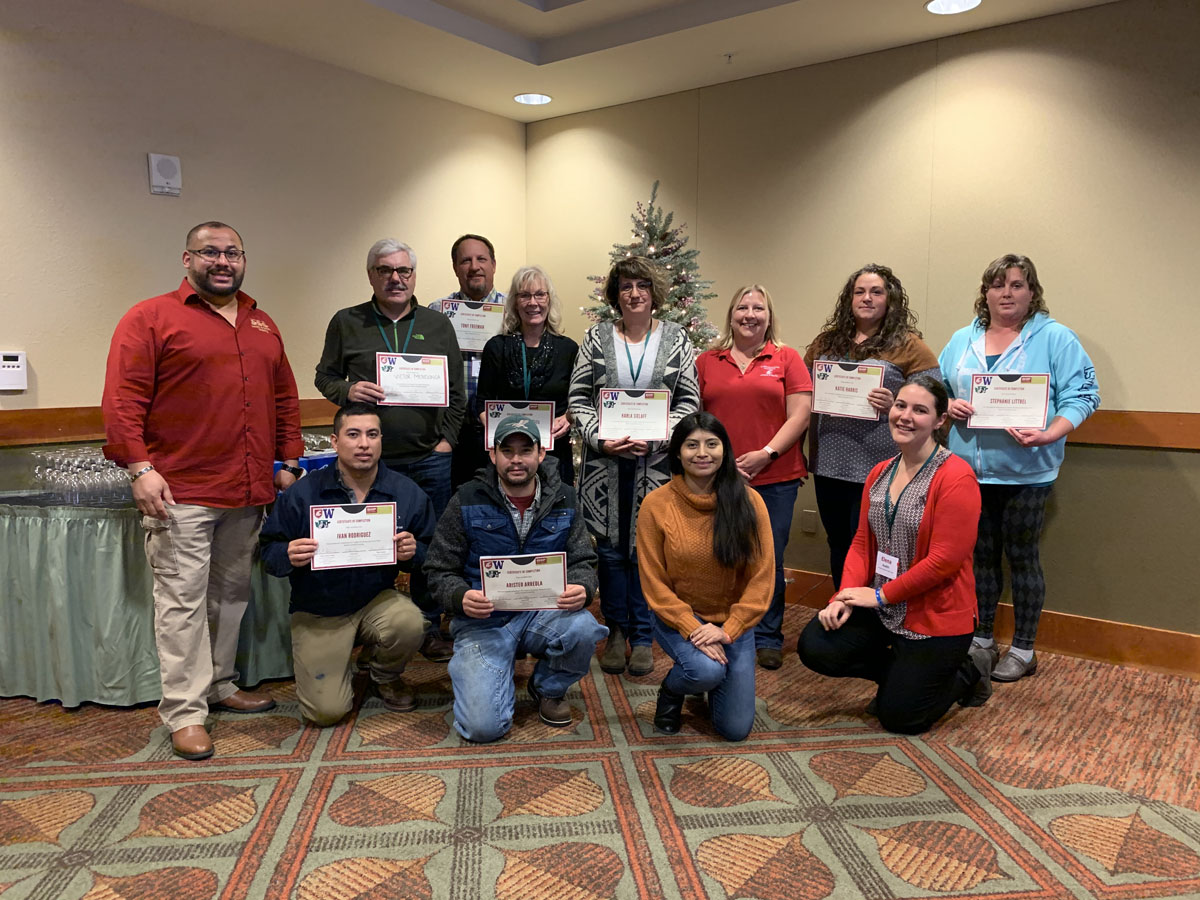 PNASHCenter's tweet photo. This month, we attended the 2019 WA Dairy Conference, meeting dairy leaders and workers and presenting the train-the-trainer LEADS program. Stay tuned for the next two trainings - coming soon to WA! @wadairyfed #SafetyFirst #trainthetrainer #LEADS #Dairyworkers #DairyLeaders https://t.co/J3bO1bpjfT