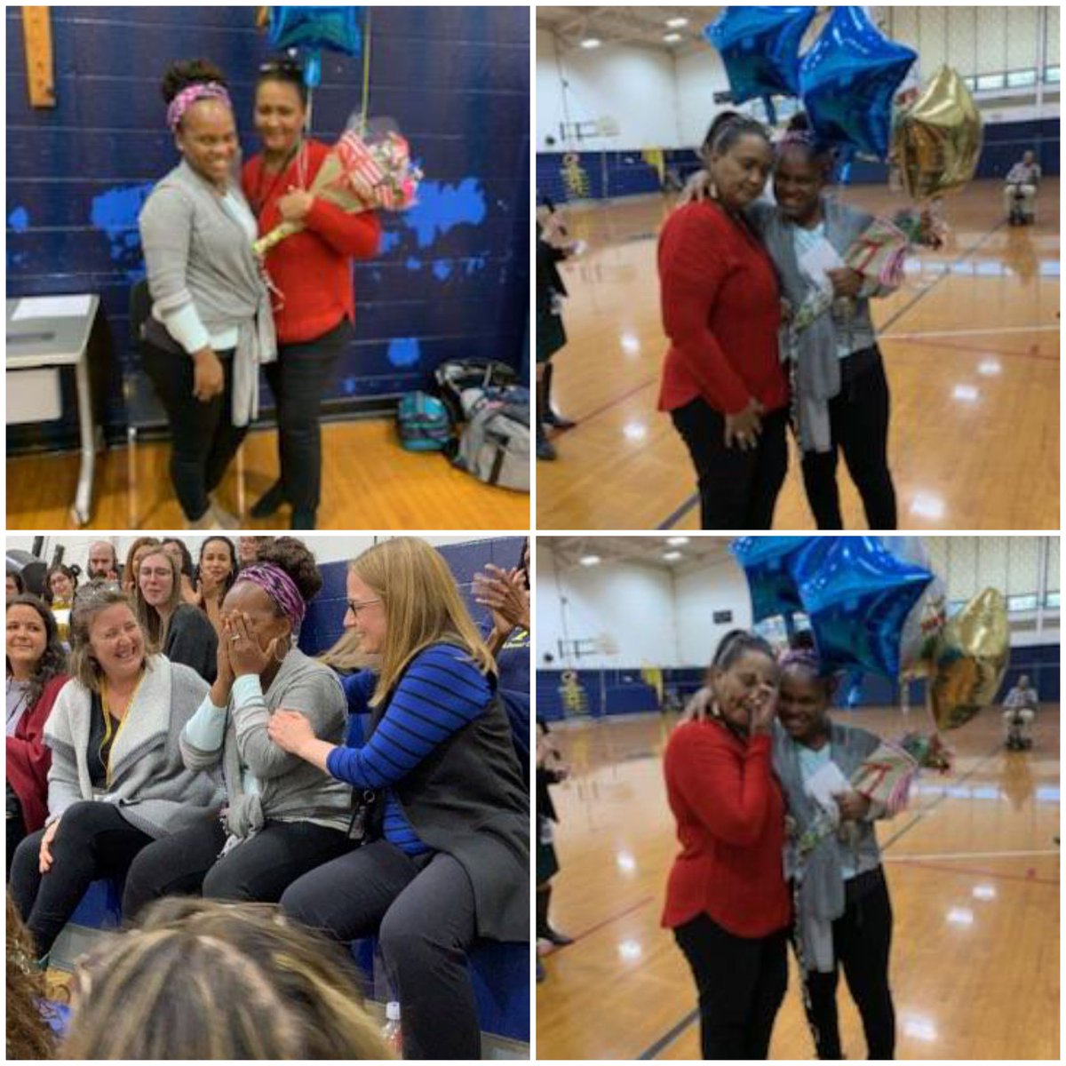 FMS@SGS recognized surprised recipients for 19/20 SY. Congratulations Teacher of the Year, Melanie Tolud grade 6 Science &amp; Precious Acolatse, Educational Specialist Professional, School counselor, Both deserving members of the team, closing 2019 strong! Warrior Pride@FTPSchools