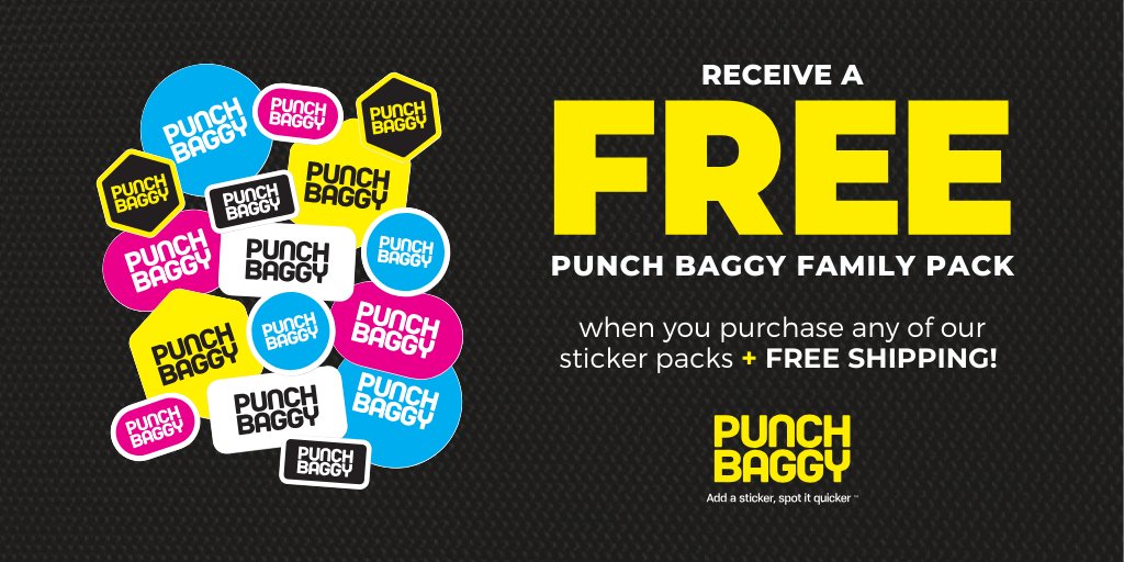 PunchBaggy's tweet photo. Purchase any Punch Baggy luggage sticker pack and receive the family pack absolutely FREE! And remember, our entire #Etsy sales will be donated to the #BCSPCA and #CalgaryHumaneSociety Spot your luggage fast while knowing that your purchase will help animals in need #Christmas https://t.co/bzfmhGZ5LZ