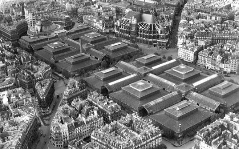 Années 1950, ces pavillons s’étouffent par manque de place. 1962, choix de Rungis comme futur marché d& #39;intérêt national, on détruit les Halles ! Le quartier est requalifié et transformé : commerce (grand centre commercial), attractivité (gymnase, piscine, ciné...), et