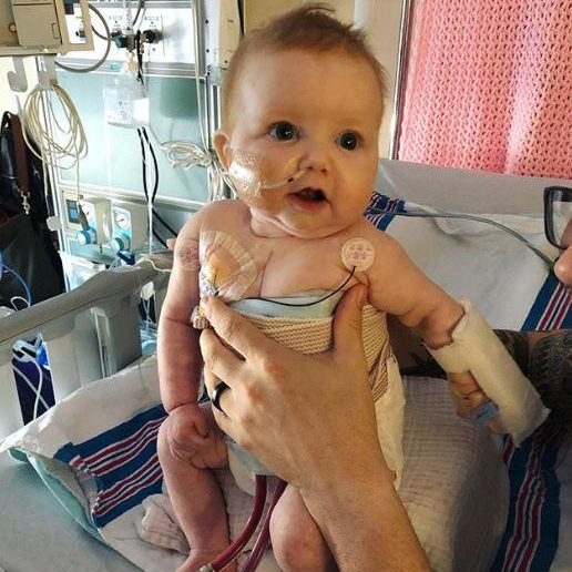 nyphospital's tweet photo. Ruby Cotter is a little fighter! With her parents by her side, she had surgery to install a Berlin Heart at #NYP Morgan Stanley Children's Hospital & is on the transplant list. Learn about her brave journey & why she is #RubyStrong: https://t.co/9adE8CAEYs CC: @News12LI https://t.co/IKKd3QF3Yw