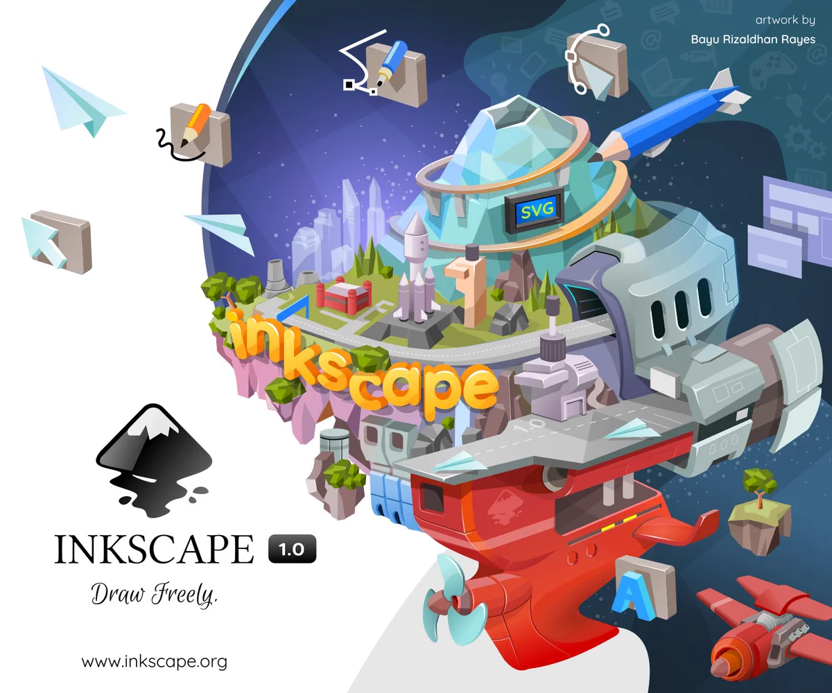 Island of Creativity Inkscape About Screen Contest Winner