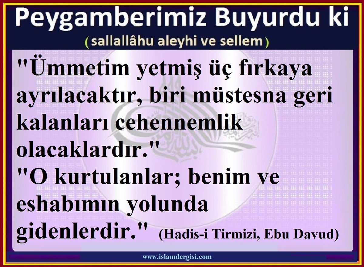 <a href="/mustafadrn69/">Mustafa DURAN</a> Aksini söylemedim, tabiki de müslüman oluşu yeterli lakin en sağlam itikat ehli sünnet itikatıdır.! Müslüman olmak için gerekli olan ehli sünnet inancıdır.!