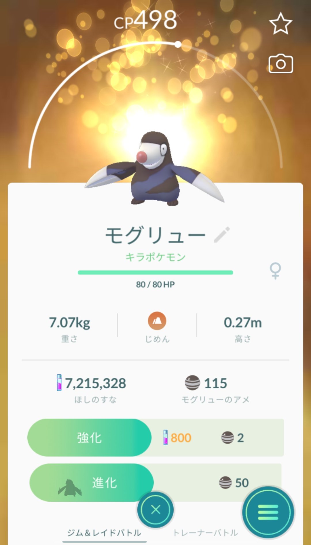 تويتر かっちゃん ８ ８gofest横浜 على تويتر 昨日ポケモンｇｏでゲットしたキラポケモンその３ キラモグリュー 初ゲット お互いにおととい ３日前 にゲットした モグリュー を交換したら キラモグリュー になりました モグリューはイッシュ地方の