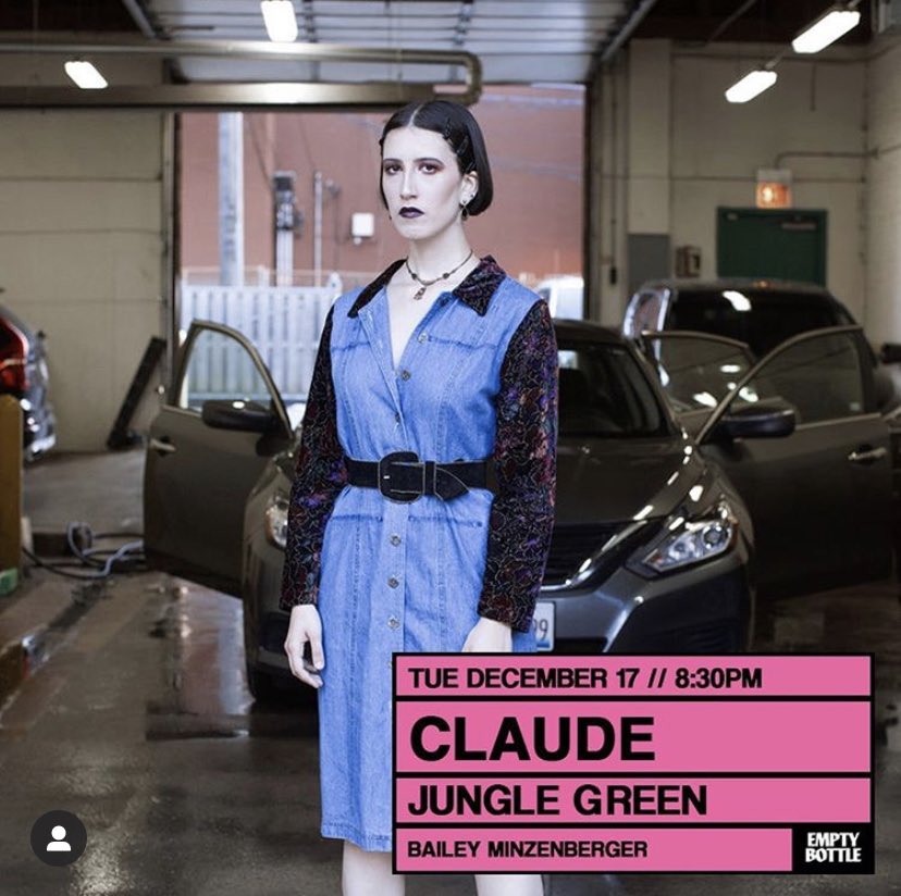 we are delighted to be playing @theemptybottle with Claude and Jungle Green tomorrow. 🌿✨ ~tix still available online and at the door!~