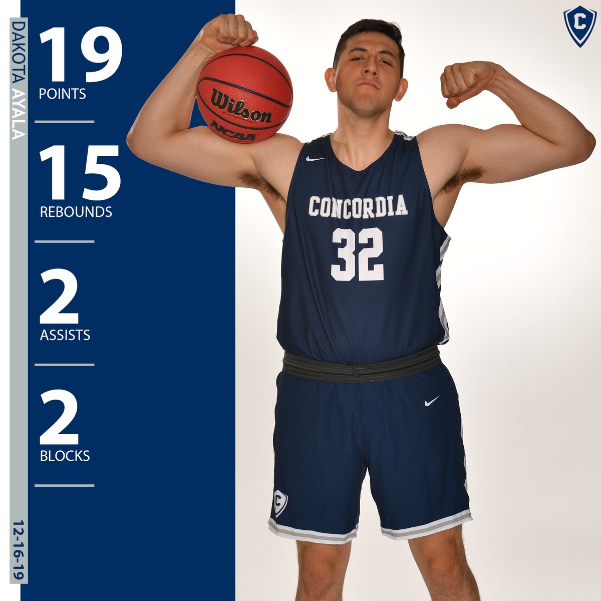 RECAP | #CavMBB heads into the break with a solid 87-68 win over George Fox Monday.

Dakota Ayala led the way with a 19-point, 15-rebound double-double.

#GNACMBB 

gocugo.com/news/2019/12/1…