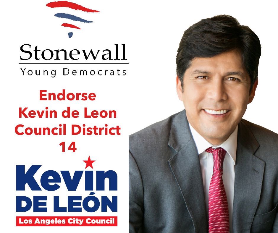StonewallYDems's tweet photo. We are proud to endorse @kdeleon for LA City Council District 14! He has been a lifetime champion of #LGBTrighrs 🌈 &amp; marriage equality👨🏽‍🤝‍👨🏾👩🏼‍🤝‍👩🏿💍; particularly for young people, immigrants, and people of color! #TeamKDL https://t.co/eBEyZu0oUp