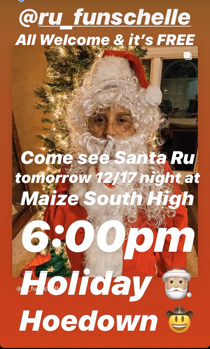 FYI: if you are free and want some holiday cheer please join us! 🎅🏼@ru_funschelle #SantasHoedown  #SantaClaus #Santa #SantaBaby