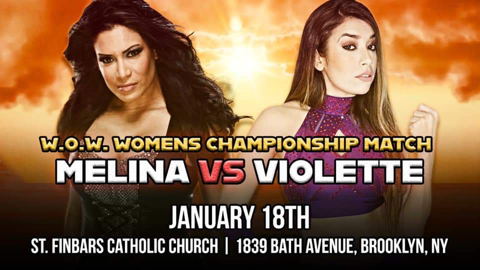 WOWPROWRESTLING's tweet photo. #Viollette has her first challenger in @RealMelina when WOW returns to the BK for the first show in 2020. https://t.co/4Q3Iub4nj6