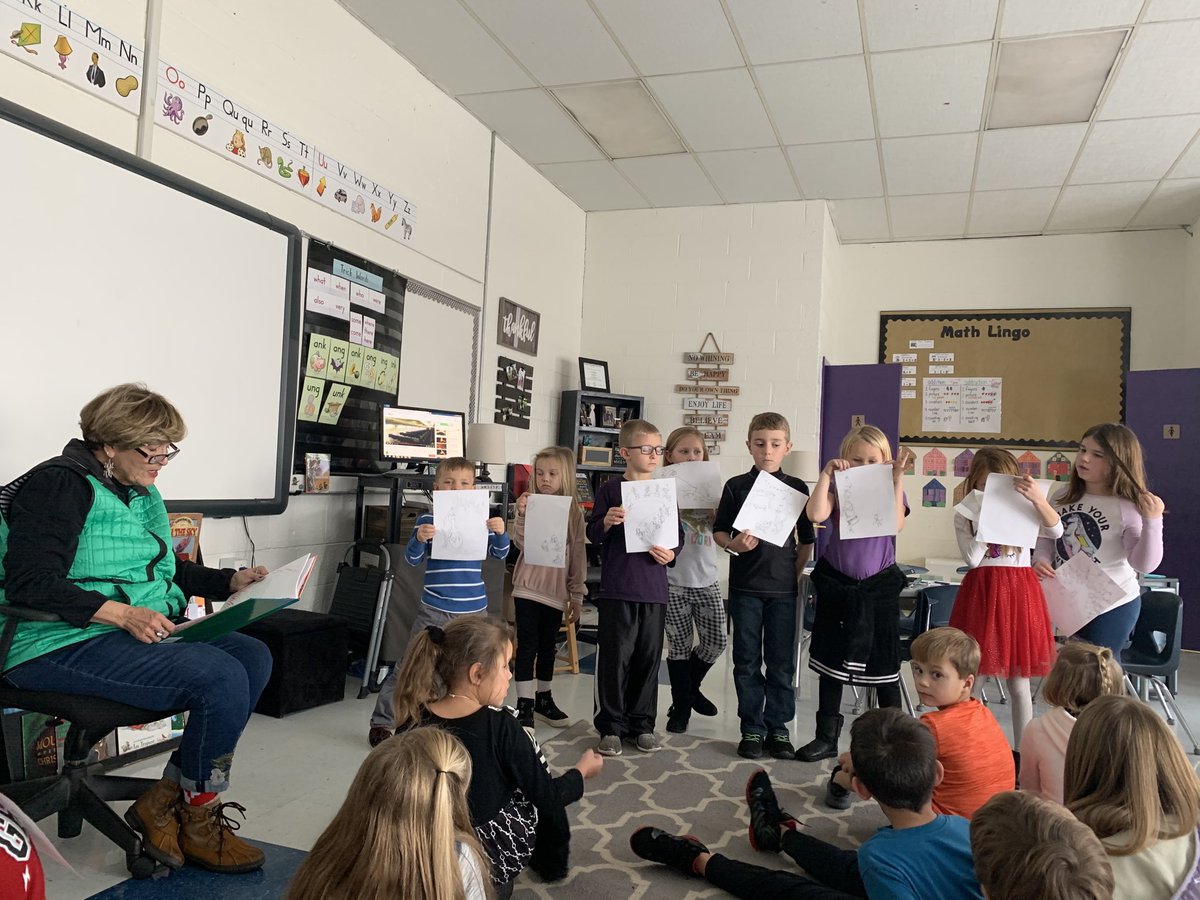 We had an amazing visitor read to our class today. Thank you Mrs. Dutton! 💜