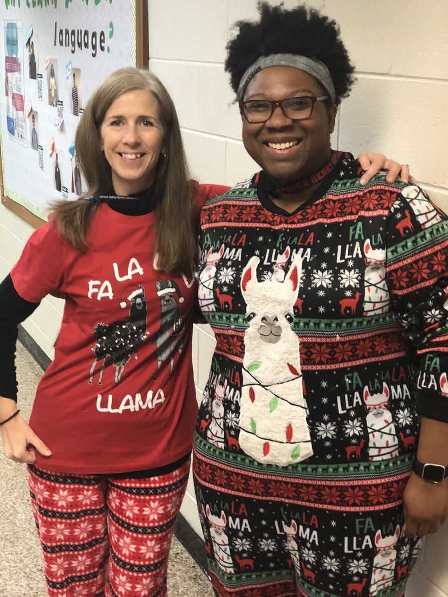 PHWorldLanguage's tweet image. Check our our WL teachers taking part in spirit week. Dust off the tacky sweaters for tomorrow @PatriotsPhhs #uniPhied