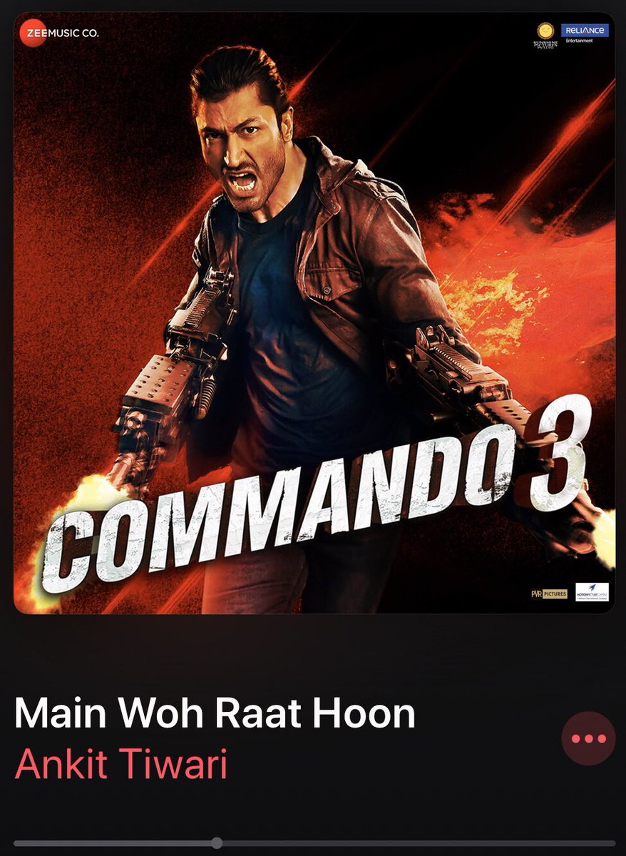 manasiscott's tweet image. Hooked onto this one by @officiallyAnkit 
Super song!! 

#Commando3 
@ZeeMusicCompany @VidyutJammwal @adah_sharma @angira_dhar @ADITYADATT 💥

#TuesdayMorning