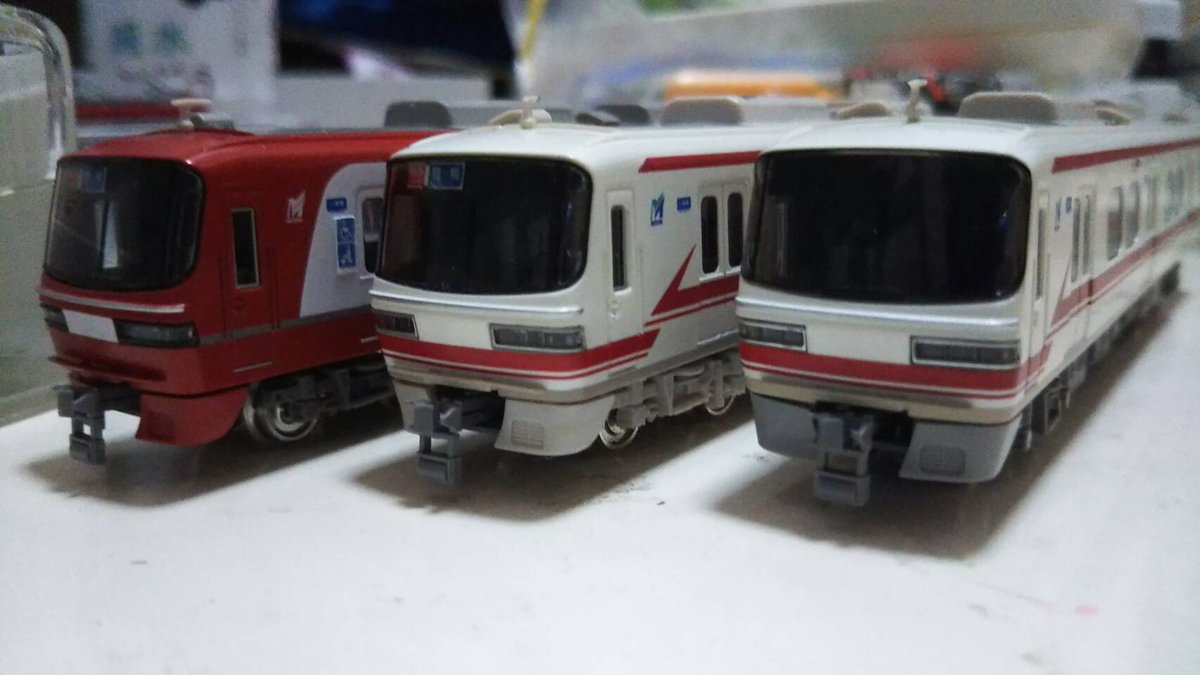 70049Thomas's tweet photo. パノラマsuperの模型あつめる人には1800系・1850系は必需品。あってそんない車両ですよ。うちには1802fリニューアル、1807f、1851fが所属。
#名鉄Nゲージ
#パノラマsuper
#1800系
#1850系
#1802f
#1807f
#1851f https://t.co/FwlqU8ebAg