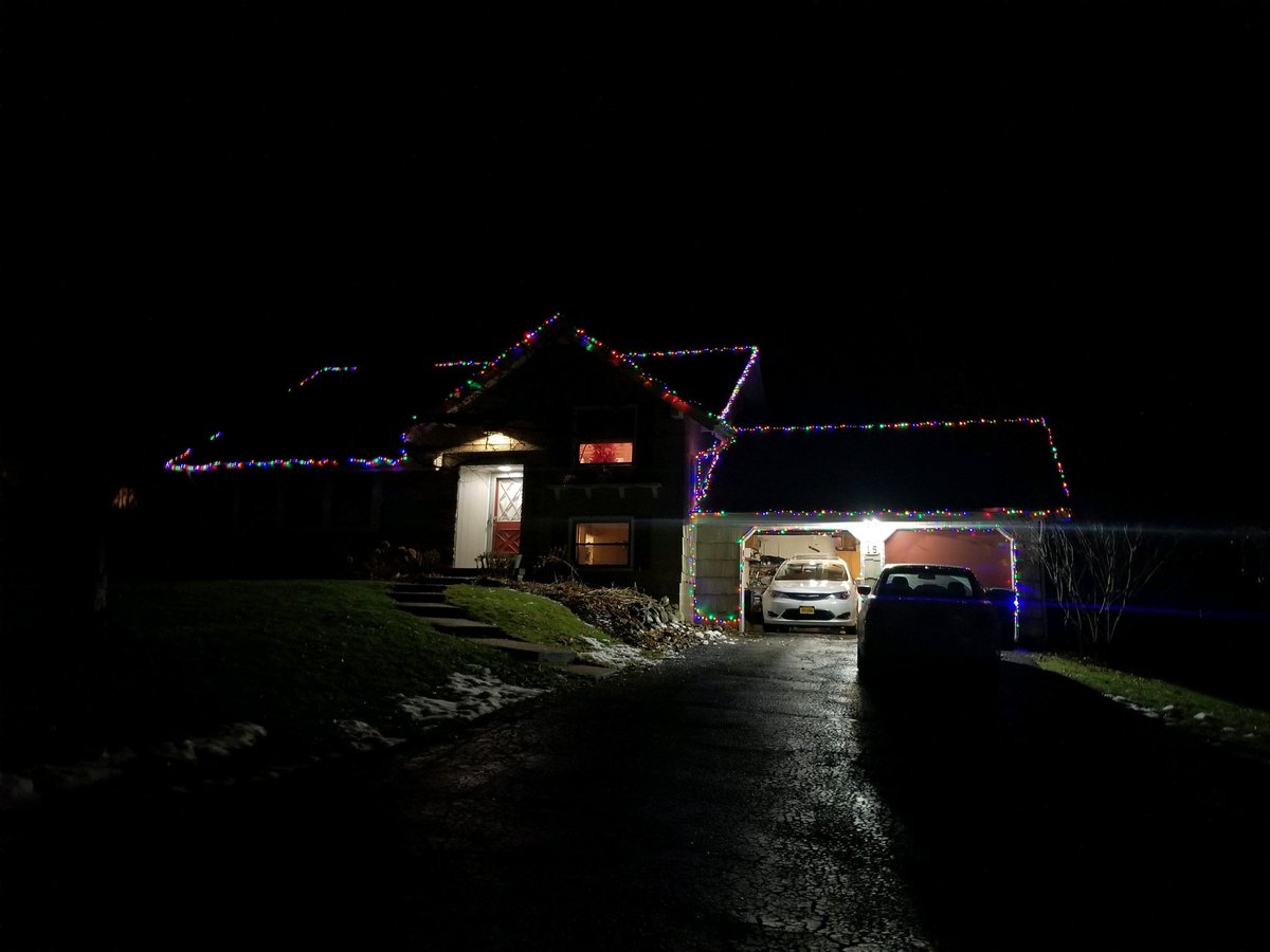 Mr_Thering's tweet photo. This weekend Splitting firewood (physical health) so I can sit and enjoy a quiet night after the kids are in bed (mental health) and hanging lights in the dark( holiday health?) #rangerswellness #didntfallofftheroof #lumberjackatheart https://t.co/7m93umXlIh