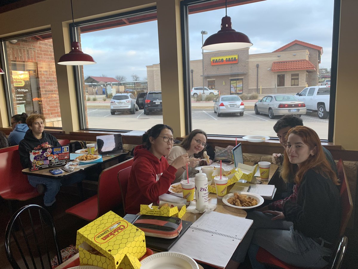 lol ib kids really be studying at fast food establishments
