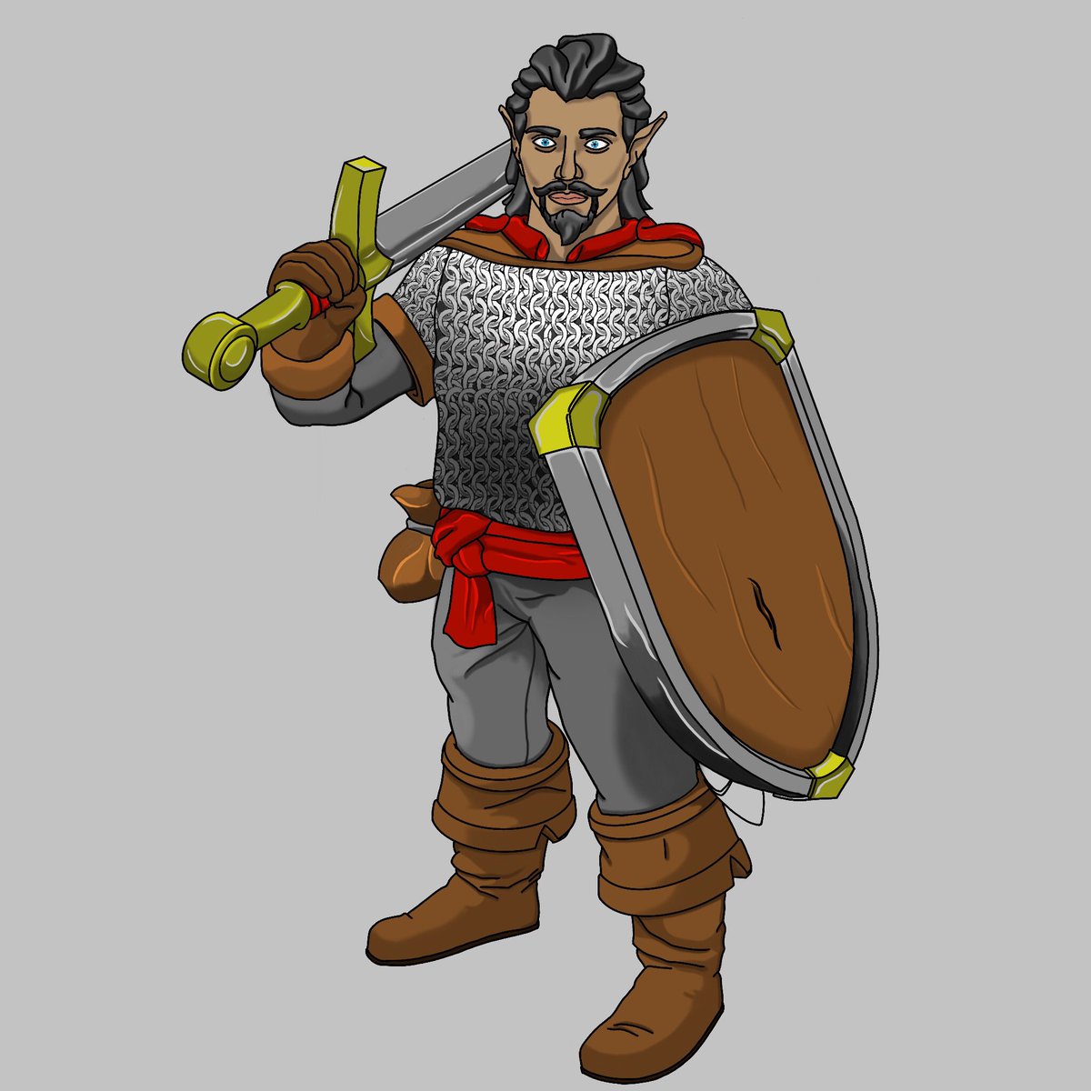 BEEFYMcDouble's tweet photo. So now that it has been approved, I present Ardyn Highwind, the Elf fighter. A noble Elf recently knighted in the service of his Queen in Nightstone. Come watch him fight in #StormKingsThunder #dnd over at https://t.co/ig7jrW9ab5 https://t.co/soFN2ZVms8