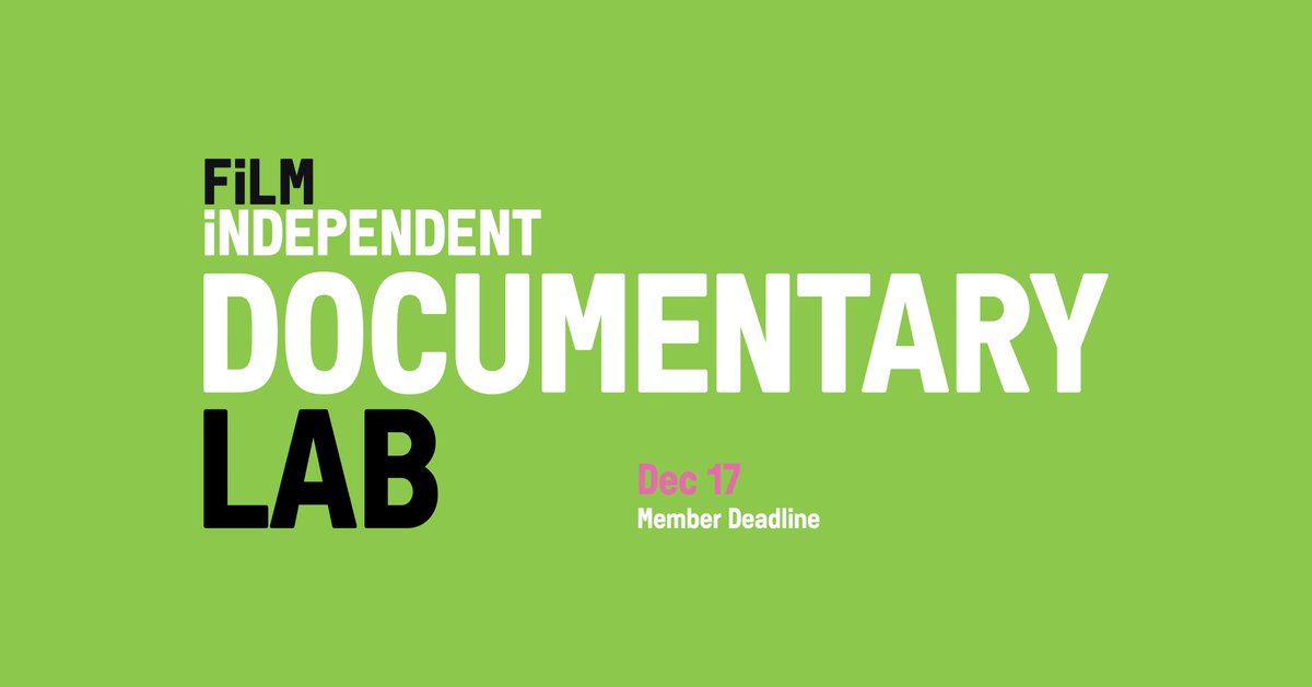 🚨Last Chance to submit your project to the <a href="/filmindependent/">Film Independent</a> #DocumentaryLab. Don't miss out!
bit.ly/DocLab20