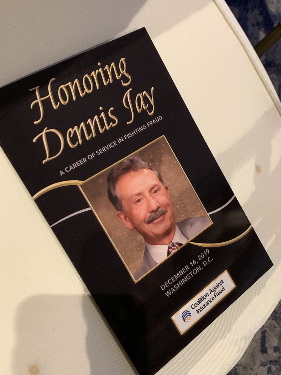 HKrumena's tweet photo. Grateful for Dennis Jay and his leadership in fraud fighting. We are better because of you! Thank you!! @Insurance_Fraud https://t.co/tuKgDAef7r